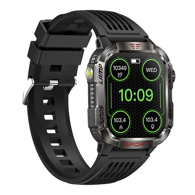 Cross-border HT29 Smart Watch Bluetooth Call Heart Rate Blood Oxygen Compass Flashlight Pedometer Sports Watch Bracelet